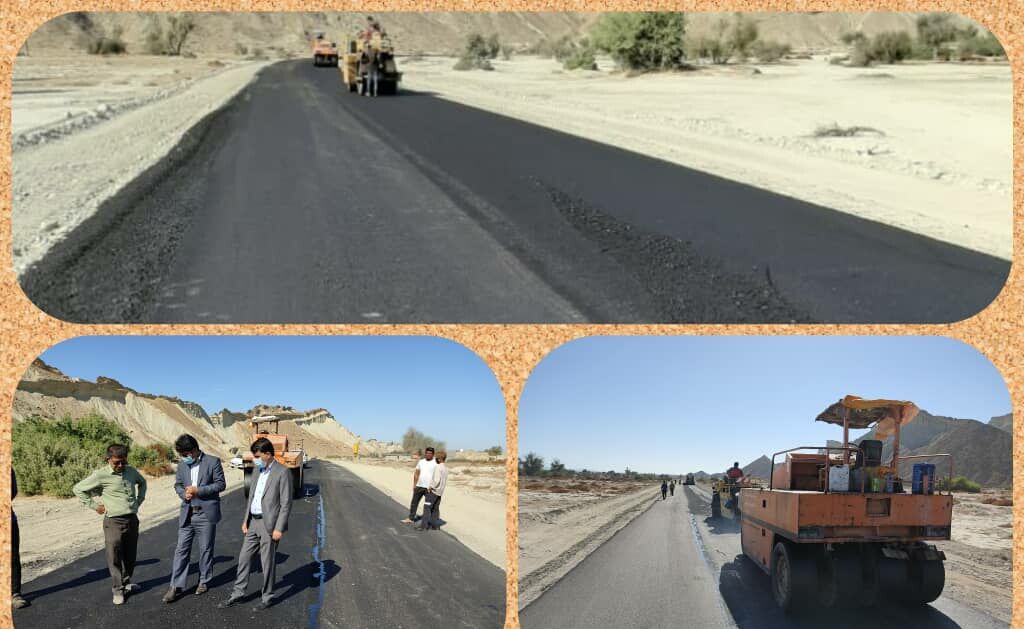 عملیات آسفالت جاده روستای گدو سیریک آغاز شد