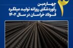 جابهجایی رکورد روزانه یک محصول نهایی پس از ۱۱ سال
