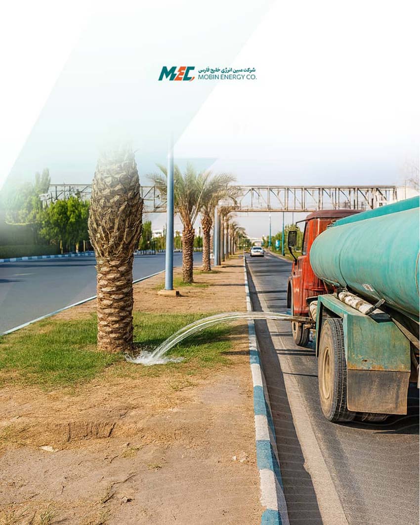 پیشگامی مبین انرژی خلیج‌فارس در روزهای سخت گرما، برای تأمین بخشی از آب موردنیاز عسلویه