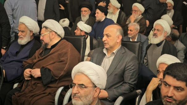 حضور مدیرعامل بیمه دی در مراسم اربعین شهید دکتر علی لاریجانی در قم