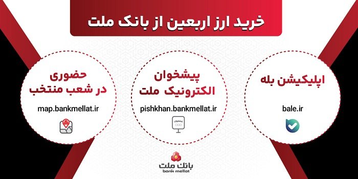 افزایش ظرفیت پذیرش مشتریان در بانک ملت برای فروش حضوری و غیرحضوری ارز اربعین