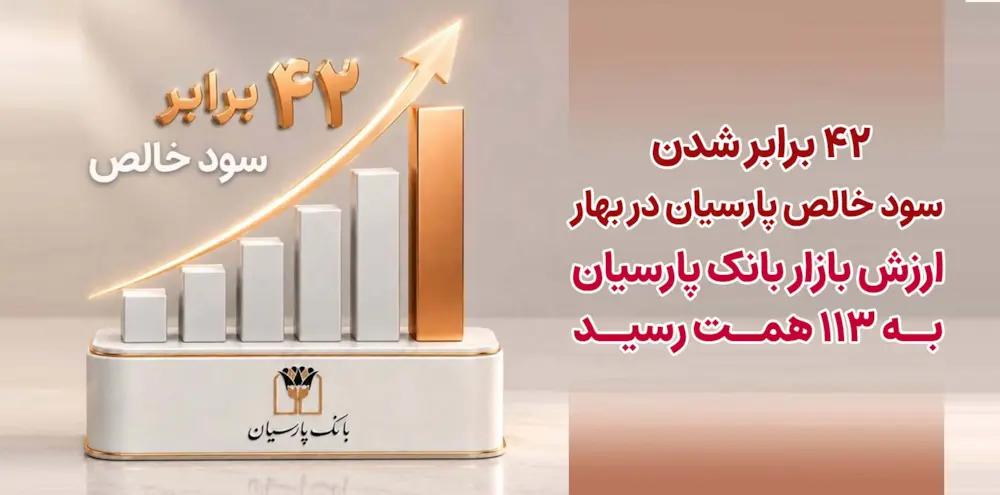 ۴۲ برابرشدن سودخالص پارسیان در بهار